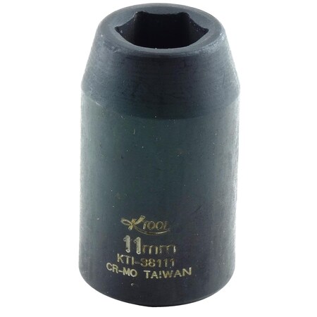 K-Tool International 1/2" Drive Impact Socket black oxide, Stndrd 6 Pnt 1/2"Dr, 11mm KTI-38111